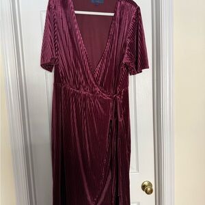 RACHEL Rachel Roy Deep Red Midi Dress